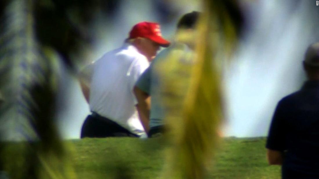 Trump Seen Golfing After Vowing To Work Tirelessly Cnn Video