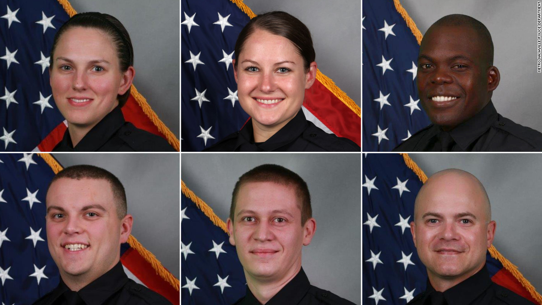 These six Nashville police officers evacuated residents moments before the garage exploded