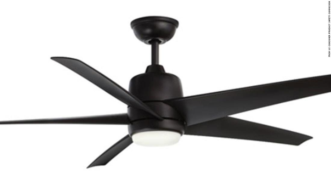 190,000 ceiling fans called back because the blades came loose and flew