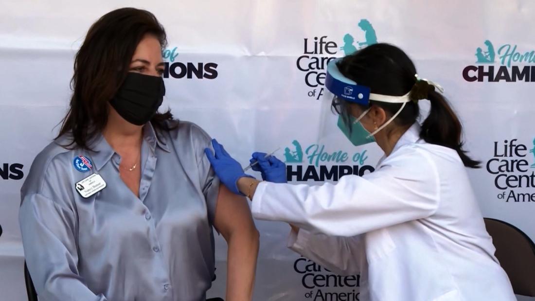 Staff At Nursing Home Of Coronavirus Outbreak Receive Vaccine Cnn Video