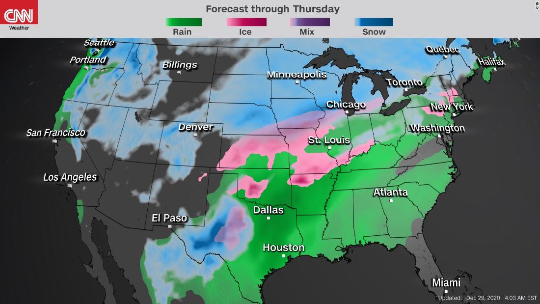 Weather forecast: Rain, snow, and ice in store for Central US - CNN Video