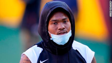 Washington Football Team quarterback Dwayne Haskins (7) walking on the field before the start of an NFL football game against the Carolina Panthers, Sunday, Dec. 27, 2020, in Landover, Md. (AP Photo/Susan Walsh)
