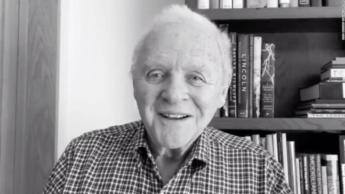 Anthony Hopkins thanks for 45 years of sobriety in uplifting video on Twitter