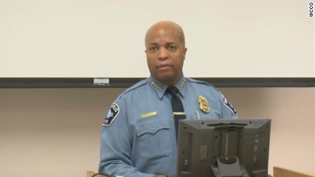 Minneapolis Police Chief Medaria Arradondo speaks at a news conference about the fatal shooting on December 30.