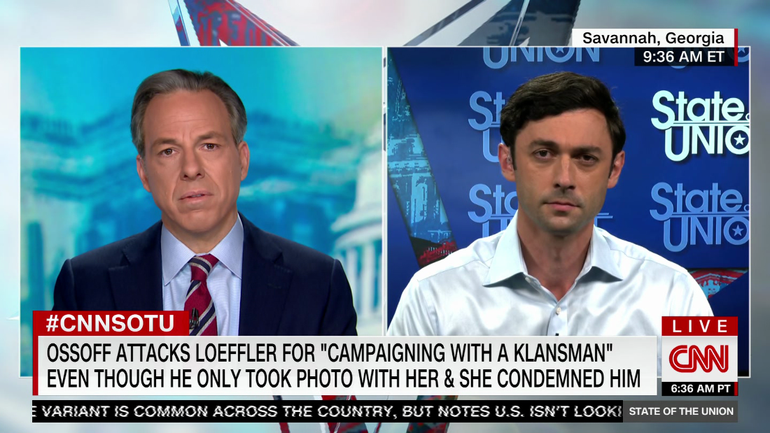 Tapper presses Ossoff on false attack on Loeffler