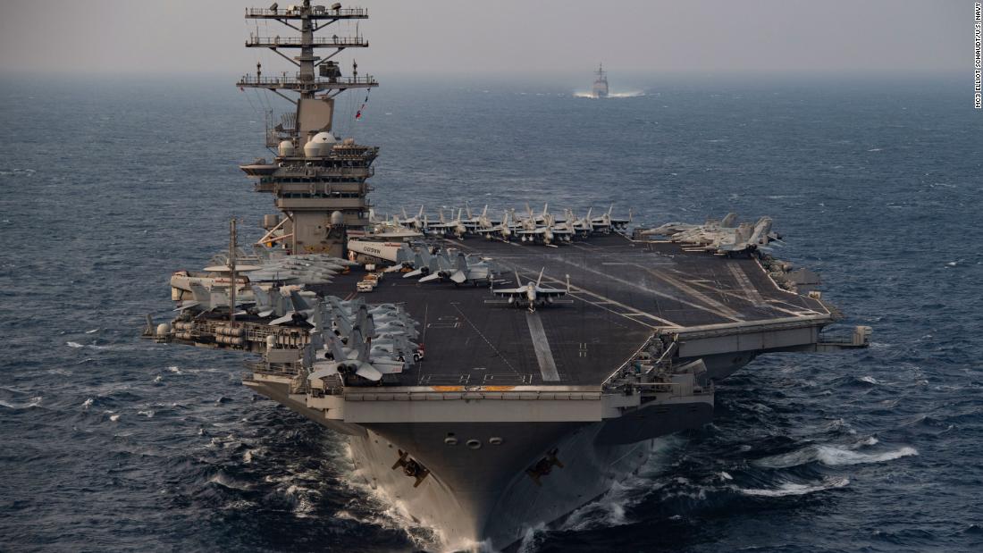 Trump has ordered the Pentagon to reverse the decision to keep the aircraft carrier in the Middle East amid tensions in Iran