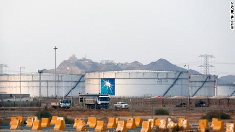 Storage tanks at a Saudi Aramco oil facility shown in September, 2019.