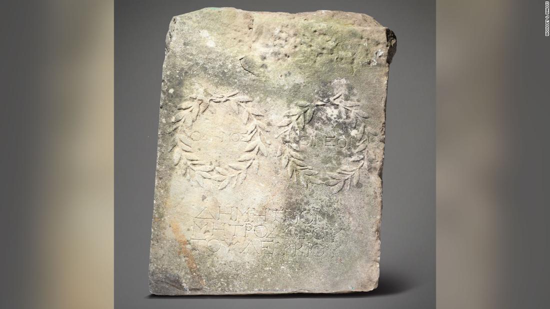 Roman slab found in a garden in England, and it’s a ‘complete mystery’ how it got there