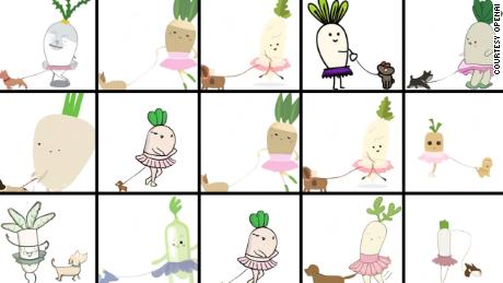 A new AI model from OpenAI, DALL-E, can create pictures from the text prompt &quot;an illustration of a baby daikon radish in a tutu walking a dog&quot;.