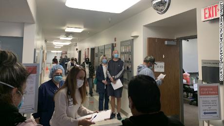 After a freezer filled with Covid-19 vaccines broke down, a California hospital rushed to administer more than 800 doses in about 2 hours.