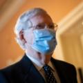 Senate Majority Leader Mitch McConnell (R-KY) arrives at the U.S. Capitol and walks to his office on January 06, 2021 in Washington, DC. 