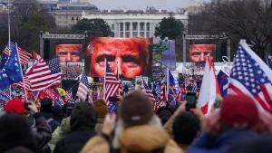 Trump supporters participate in a rally Wednesday, Jan. 6, 2021 in Washington. As Congress prepares to affirm President-elect Joe Biden&#39;s victory, thousands of people have gathered to show their support for President Donald Trump and his baseless claims of election fraud. The president is expected to address a rally on the Ellipse, just south of the White House. (AP Photo/John Minchillo)