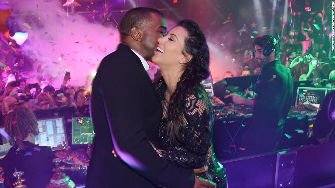 The couple rings in the new year at a party in Las Vegas in December 2012.
