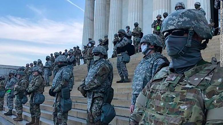 National Guard troops were deployed to the Lincoln Memorial on June 2, 2020, during protests held in Washington, DC, over the death of George Floyd.