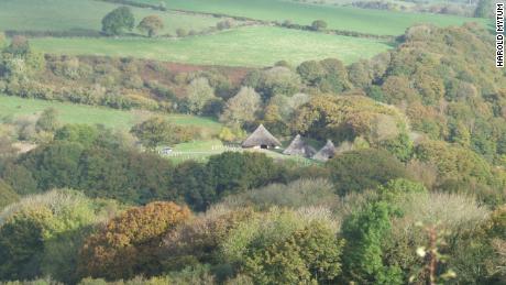 The village site is tucked away in the rolling hills of west Wales. 