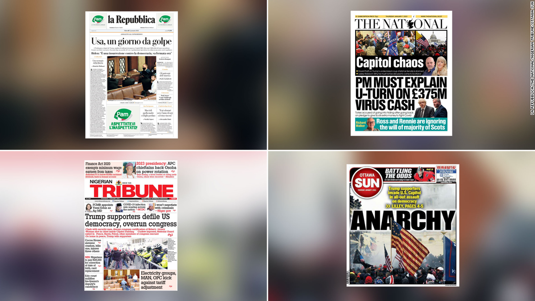 Capitol assault newspapers: How newspapers around the world reacted to ...