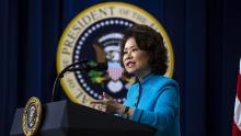 Elaine Chao, U.S. secretary of transportation, speaks during the White House State Leadership Day conference in Washington, D.C., U.S., on Tuesday, Oct. 23, 2018. 