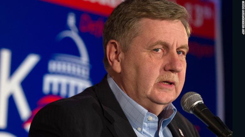 Rick Saccone speaks to supporters on March 13, 2018, in Elizabeth Township, Pennsylvania. He ran for Congress that year and narrowly lost.