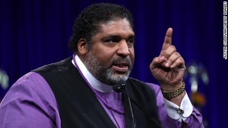 Rev. William Barber II of North Carolina speaks during a Democratic Presidential Committee (DNC) summer meeting on August 23, 2019 in San Francisco. 