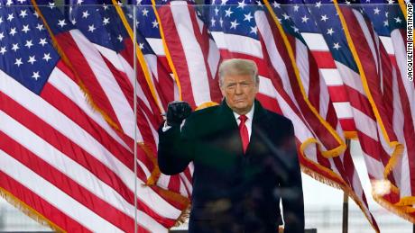 President Donald Trump arrives to speak at a rally Wednesday, Jan. 6, 2021, in Washington.