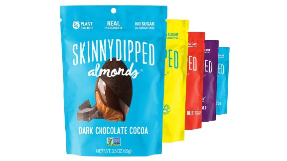 SkinnyDipped almonds with a dark chocolate espresso coating 