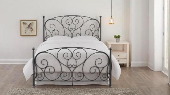 StyleWell Dayport Bronze Metal King Scroll Bed