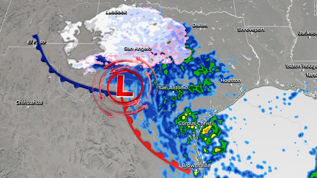 Heavy, wet snow headed for the southern US