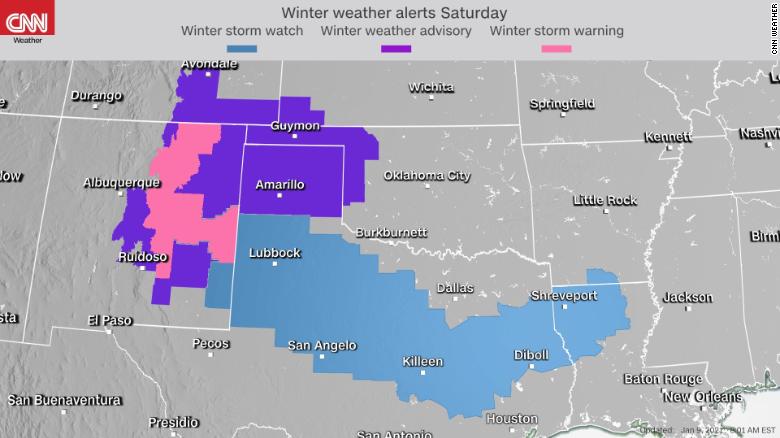 Heavy, wet snow headed for the southern US