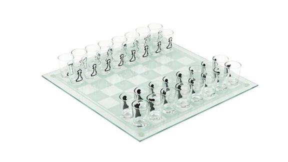 True Brands Clear Chess Board Game