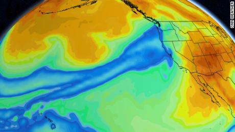 Predicted models show the moisture - in blue - stretching thousands of kilometers.