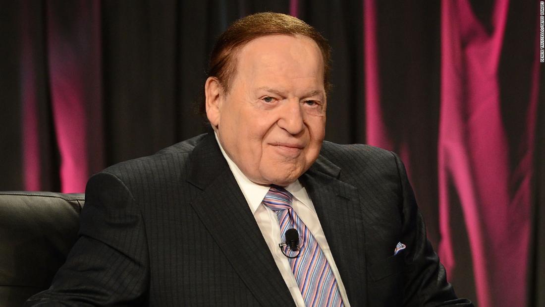 Adelson speaks at a Global Gaming Expo in Las Vegas in 2014.