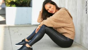 Spanx Size L Black & Blue Nylon Spotted Cropped Leggings — Labels Resale  Boutique