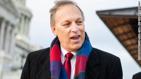 UNITED STATES - DECEMBER 3: Representative Andy Biggs, R-Ariz., Is seen after a press conference with members of the House Freedom Caucus to call on Attorney General William Barr to release the results of an investigation into the allegations of electoral fraud of 2020, outside the Capitol on Thursday, December 3, 2020 (Photo CQ-Roll Call, Inc via Getty Images)