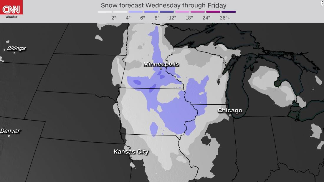 Weather forecast Central U.S. storm brings more wind and snow CNN Video