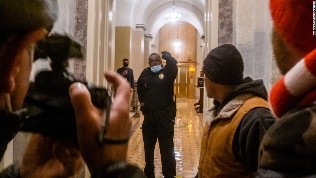 Eugene Goodman: Pence tried to contact the Capitol policeman who took the protesters from the Senate chambers to thank