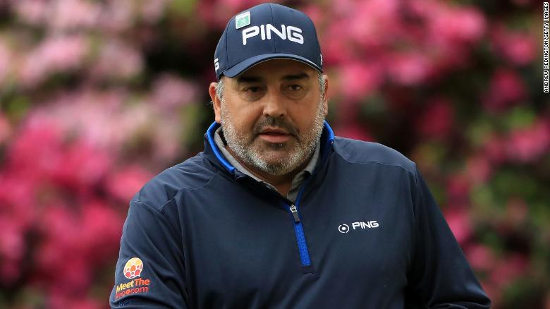 Angel Cabrera during a practice round prior to the start of the 2018 Masters.