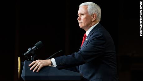 MILNER, GA - JANUARY 04: U.S. Vice President Mike Pence speaks during a visit to Rock Springs Church to campaign for GOP Senate candidates  on January 4, 2021 in Milner, Georgia. Tomorrow is the final day for Georgia voters to vote for U.S. Senators Republican incumbents David Perdue and Kelly Loeffler or Democratic Candidates John Ossoff and Raphael Warnock. (Photo by Megan Varner/Getty Images)