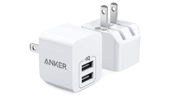 Anker USB Dual-Port 12-Watt Wall Chargers, 2-Pack