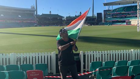 Krishna Kumar attends India&#39;s Test match against Australia at the Sydney Cricket Ground. 