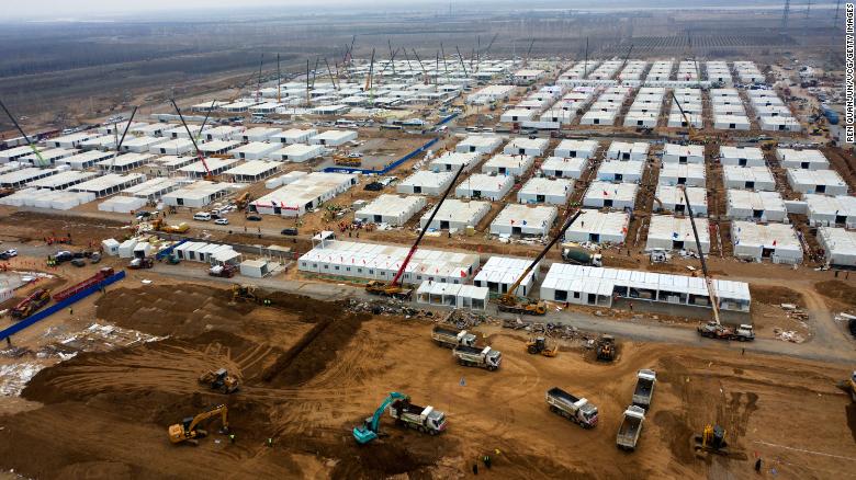 China builds massive Covid-19 quarantine camp for 4,000 people as outbreak continues