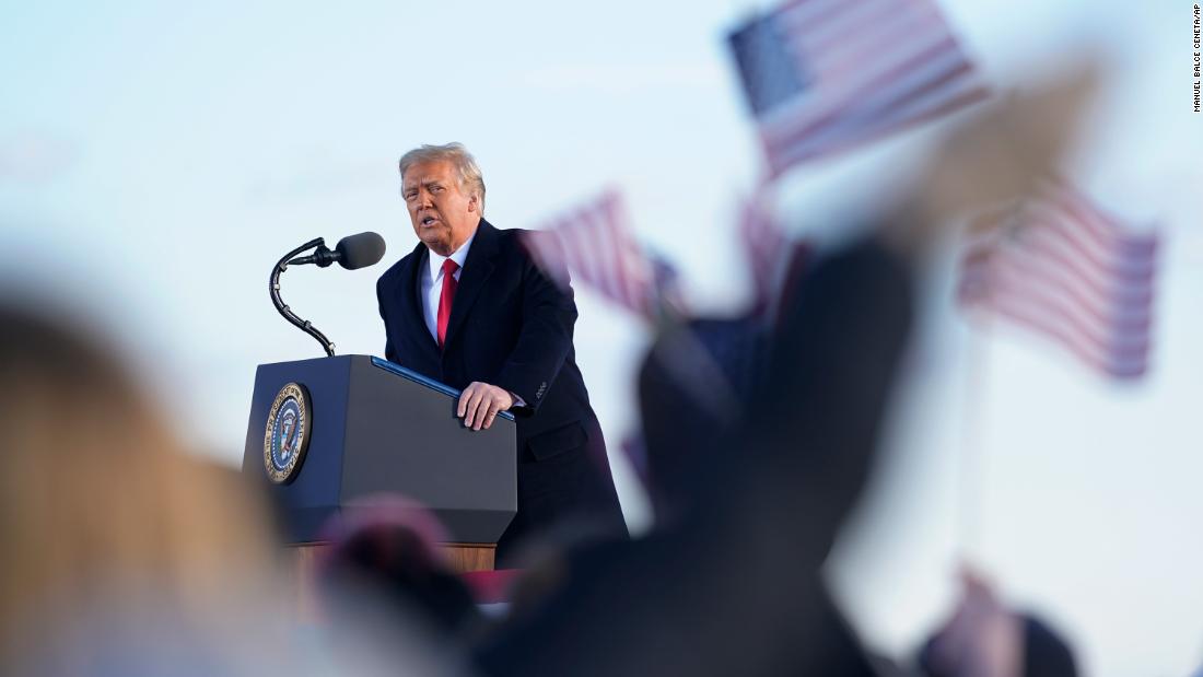 Trump gives a farewell speech before boarding Air Force One at Joint Base Andrews. &quot;I will always fight for you,&quot;&lt;a href=&quot;https://www.cnn.com/politics/live-news/biden-harris-inauguration-day-2021/h_c7d52b0352ef4bfed902fd3b12d8a24b&quot; target=&quot;_blank&quot;&gt; he said in front of a crowd of family and friends.&lt;/a&gt; &quot;I will be watching. I will be listening, and I will tell you that the future of this country has never been better. I wish the new administration great luck and great success. I think they&#39;ll have great success. They have the foundation to do something really spectacular.&quot;