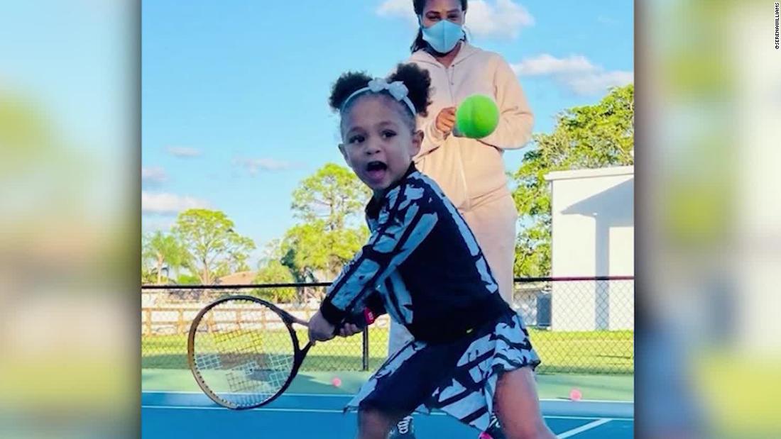 Tennis legend Serena Williams' daughter joins her on the ...