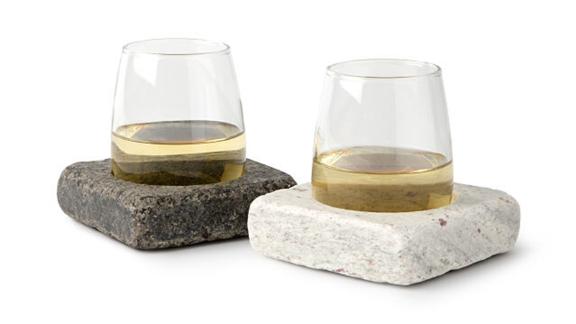 Wine Chilling Coasters With Glasses