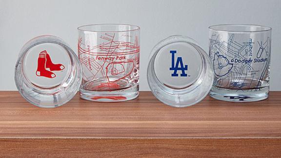 Baseball Park Map Glasses