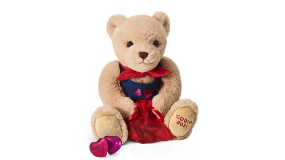 Godiva Bear With Chocolate Hearts