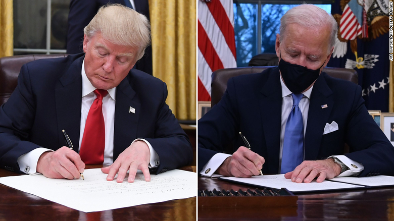 Here's how Biden's Oval Office compares to Trump's