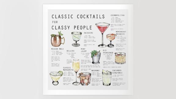 Classic Cocktails for Classy People Art Print