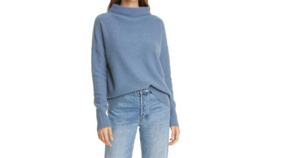 Vince Funnel Neck Boiled Cashmere Sweater