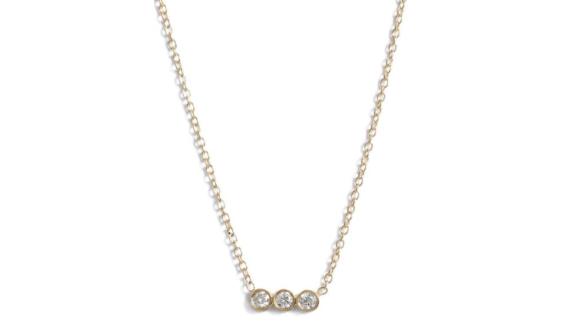 Zoe Chicco Diamond Bezel Pendant Necklace