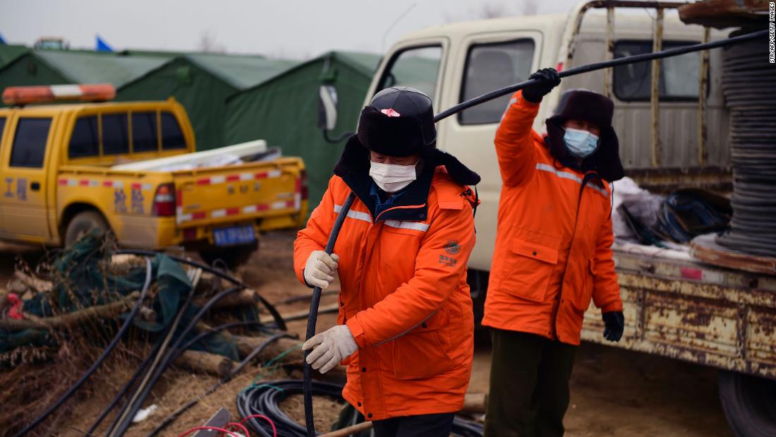 The first of 22 Chinese miners trapped in the gold mine was rescued